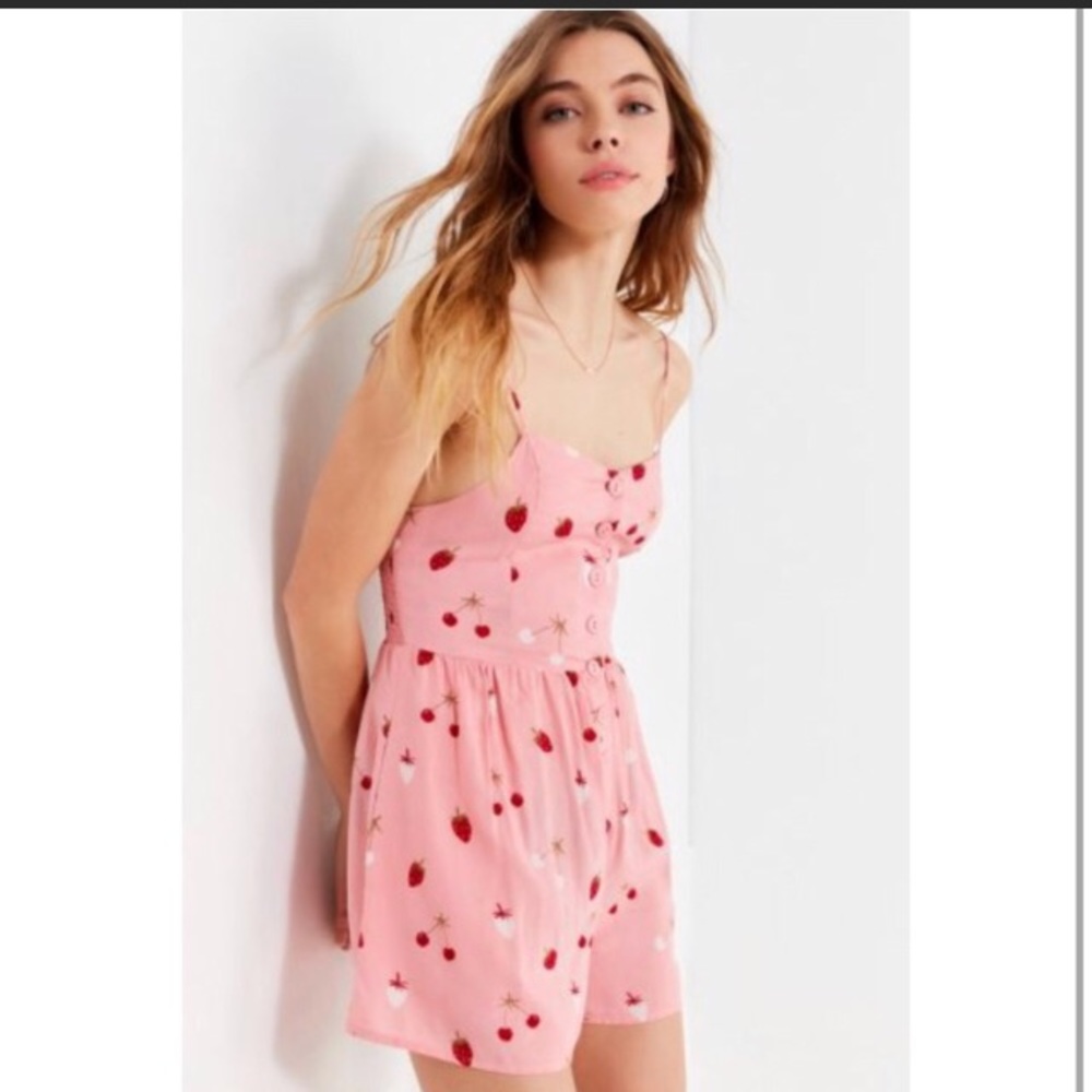 Urban Outfitters Strawberry Romper